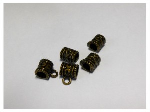 Бейл, 11х8 мм, вензеля, бронза